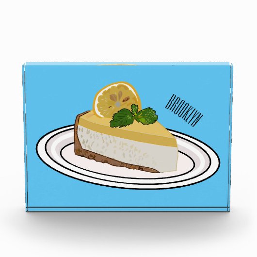Bloc Photo Illustration de citron cheesecake (Devant)