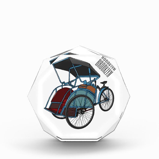 Bloc Photo Illustration de cyclo-pousse (Devant)