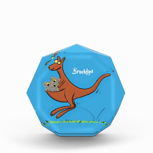 Bloc Photo Illustration de dessin animé Cute kangaroo et koal (Devant)