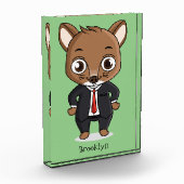 Bloc Photo Illustration de dessin animé de rat mignon (Gauche)