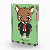 Bloc Photo Illustration de dessin animé de rat mignon (Droite)