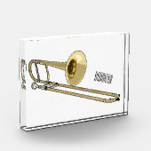 Bloc Photo Illustration de dessin animé de Trombone (Gauche)