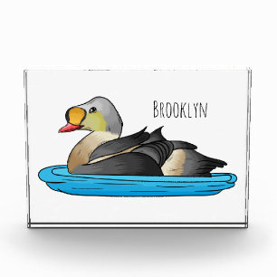 Bloc Photo Illustration de dessin animé d'oiseau eider royal
