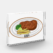 Bloc Photo Illustration de dessin de steak (Gauche)