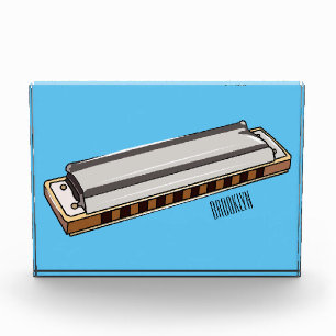 Bloc Photo Illustration de dessin d'Harmonica