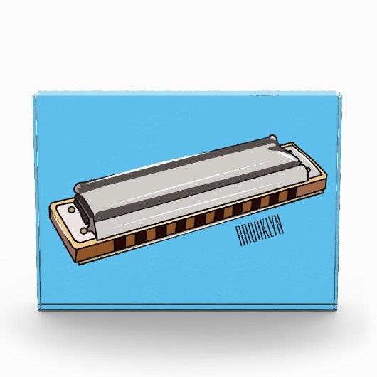 Bloc Photo Illustration de dessin d'Harmonica (Devant)