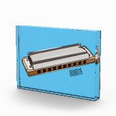 Bloc Photo Illustration de dessin d'Harmonica (Droite)