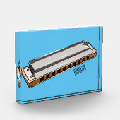 Bloc Photo Illustration de dessin d'Harmonica (Gauche)