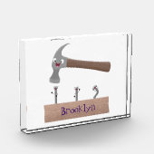 Bloc Photo Illustration de dessin mignon, marteau et ongles (Gauche)