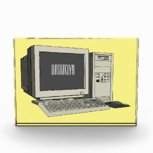 Bloc Photo Illustration de dessin sur ordinateur