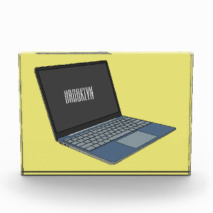 Bloc Photo Illustration de dessin sur ordinateur portable