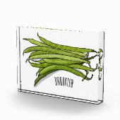 Bloc Photo Illustration de haricots verts (Droite)