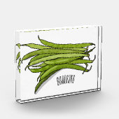 Bloc Photo Illustration de haricots verts (Gauche)