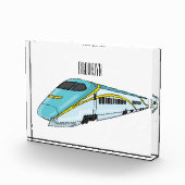 Bloc Photo Illustration de la bande dessinée d'un train à bal (Droite)