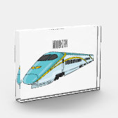 Bloc Photo Illustration de la bande dessinée d'un train à bal (Gauche)