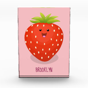 Bloc Photo Illustration de la fraise Cute kawaii