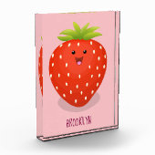 Bloc Photo Illustration de la fraise Cute kawaii (Gauche)