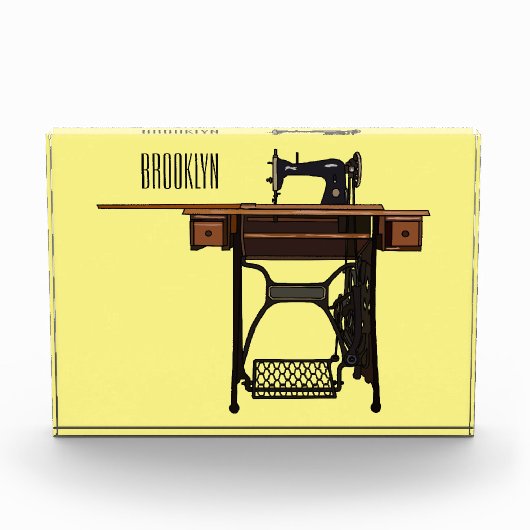 Bloc Photo Illustration de la machine à coudre (Devant)