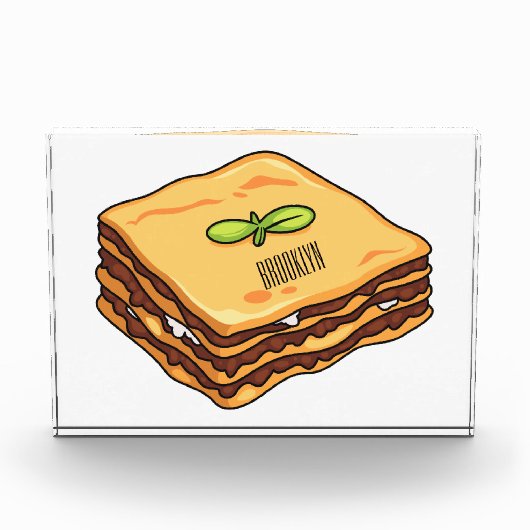 Bloc Photo Illustration de Lasagna (Devant)