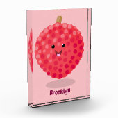 Bloc Photo Illustration de litchee rose mignon (Gauche)