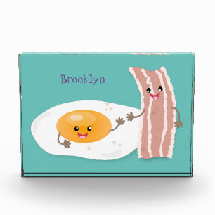Bloc Photo Illustration de l'oeuf de Cute kawaii et du bacon