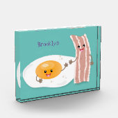 Bloc Photo Illustration de l'oeuf de Cute kawaii et du bacon (Gauche)