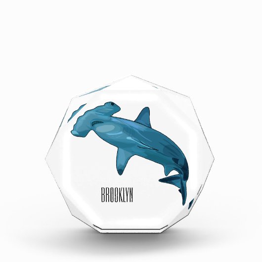 Bloc Photo Illustration de requin marteau (Devant)