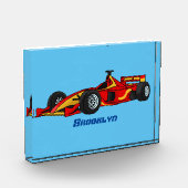 Bloc Photo Illustration de voitures de course à grande vitess (Gauche)