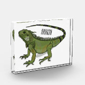 Bloc Photo Illustration d'Iguana (Gauche)