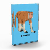 Bloc Photo Illustration drôle de singe proboscis (Gauche)