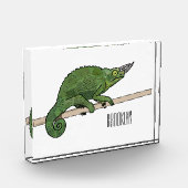 Bloc Photo Illustration du caméléon de Jackson (Gauche)