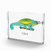 Bloc Photo Illustration du caméléon de Jackson (Droite)