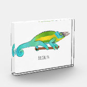 Bloc Photo Illustration du caméléon de Jackson (Gauche)