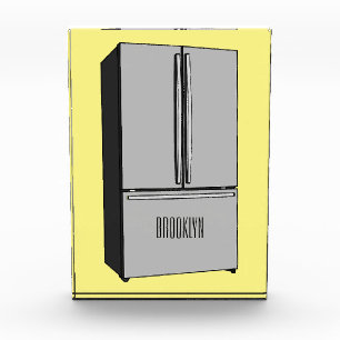 Bloc Photo Illustration du réfrigérateur de porte française