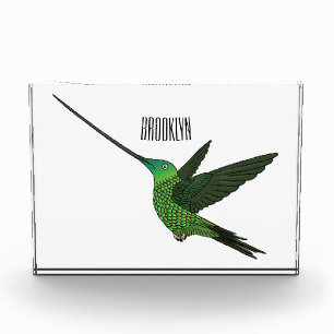 Bloc Photo Illustration d'un colibri à bec épée
