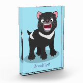 Bloc Photo Illustration d'un diable de Tasmanie affamé (Gauche)