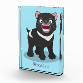 Bloc Photo Illustration d'un diable de Tasmanie affamé (Droite)