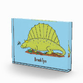 Bloc Photo Illustration d'un dimétrodon vert mignon (Droite)