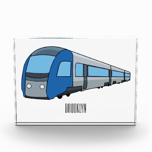 Bloc Photo Illustration d'un train électrique (Devant)