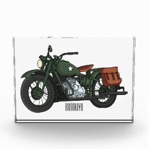 Bloc Photo Illustration d'une moto de croiseur militaire