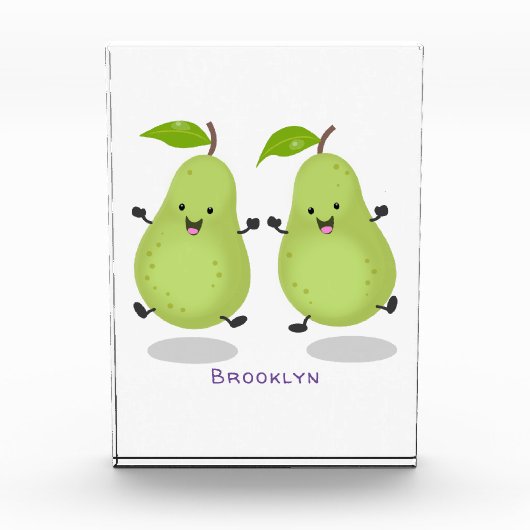Bloc Photo Illustration d'une paire de poires mignonne (Devant)
