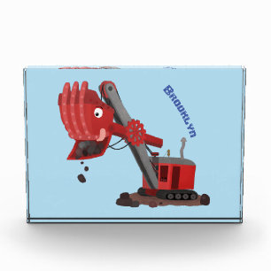 Bloc Photo Illustration d'une pelle à vapeur rouge mou