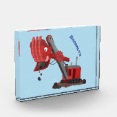 Bloc Photo Illustration d'une pelle à vapeur rouge mou (Gauche)