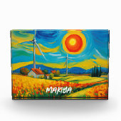 Bloc Photo Impressionnisme Énergie solaire et éolienne (Devant)