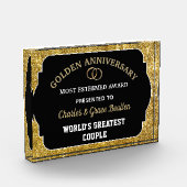 Bloc Photo Impressive Golden Anniversary Custom Award  (Gauche)