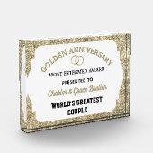Bloc Photo Impressive Golden Anniversary Custom Award  (Gauche)