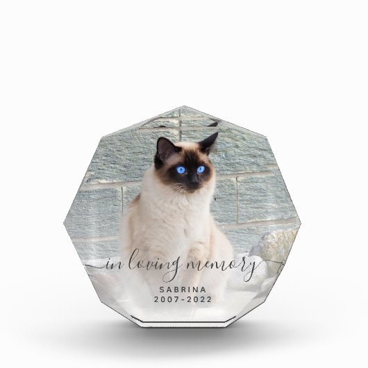 Bloc Photo In Love Memory Photo Gris Script Pet Memorial (Devant)