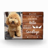 Bloc Photo In Loving Memory Photo Paw Prints Pet Memorial (Devant)