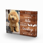 Bloc Photo In Loving Memory Photo Paw Prints Pet Memorial (Droite)