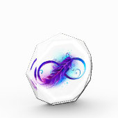 Bloc Photo Infinity with purple feather (Gauche)